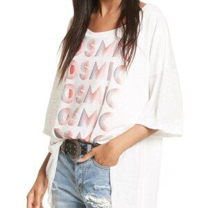 FREE PEOPLE Oversized Cosmic Tee T-Shirt Tunic Asymmetrical Top